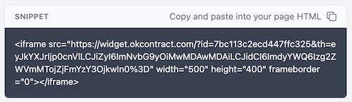 Widget embed